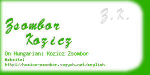 zsombor kozicz business card